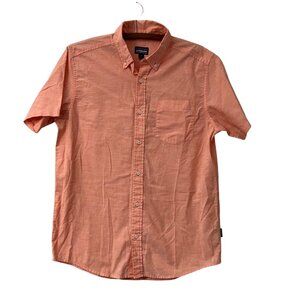 Patagonia Mens Organic Cotton Coral Short Sleeve Button Shirt Size Medium